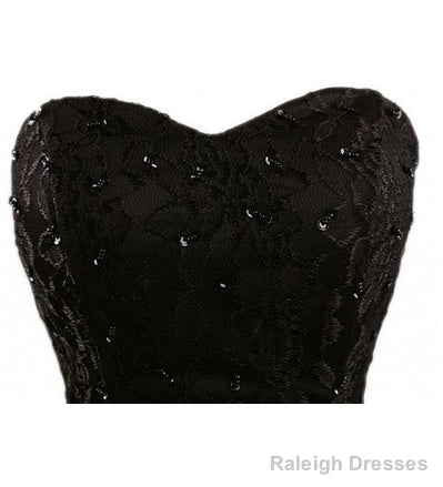 Sweetheart Short Black Lace Prom Dresses Black Lace Graduation / Homecoming Dresses