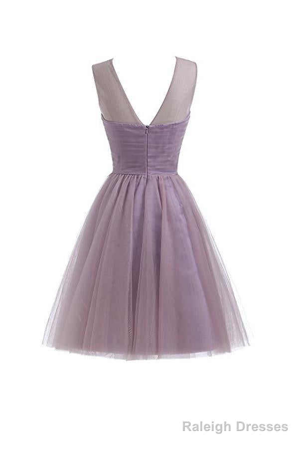 Sweetheart Tulle Light Gray Homecoming Dresses Short Prom Dresses