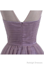 Sweetheart Tulle Light Gray Homecoming Dresses Short Prom Dresses