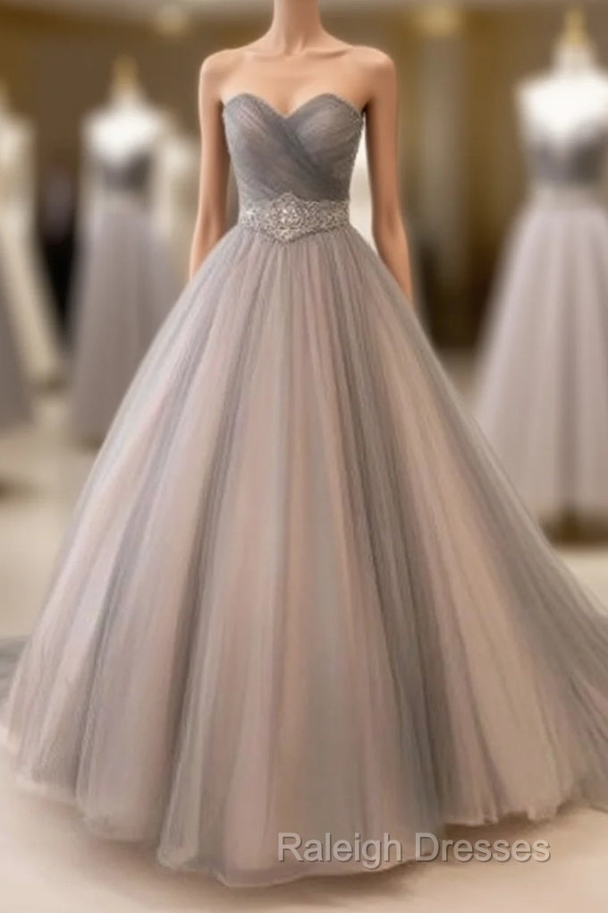 Sweetheart Tulle Long Prom Gown, Tulle Wedding Dress Main image