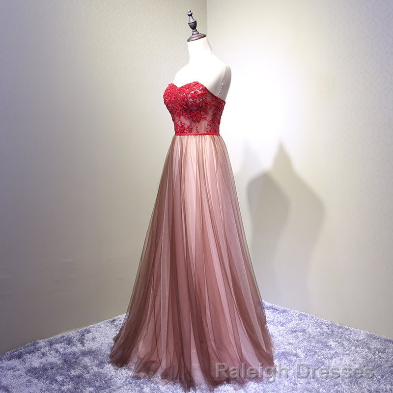 Sweetheart Tulle Prom Dress , Charming Handmade Prom Gowns, Prom Dress