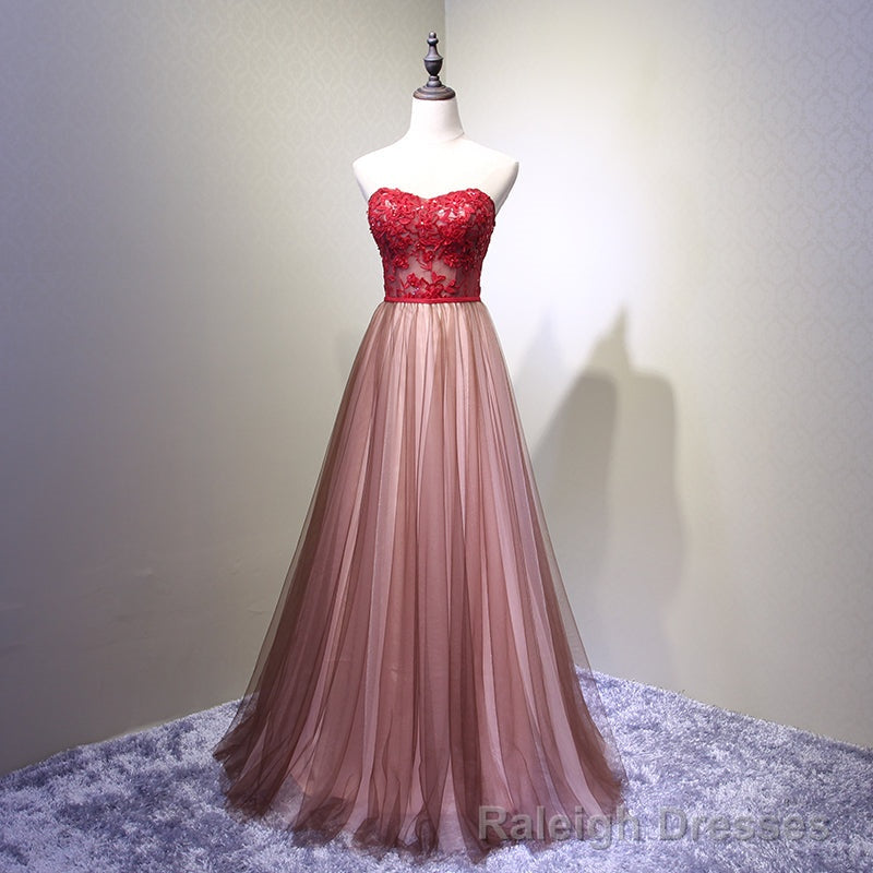 Sweetheart Tulle Prom Dress , Charming Handmade Prom Gowns, Prom Dress