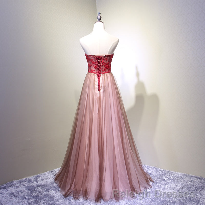 Sweetheart Tulle Prom Dress , Charming Handmade Prom Gowns, Prom Dress