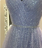 Sweetheart Tulle Sequin Prom Dresses Long Purple Prom Dresses