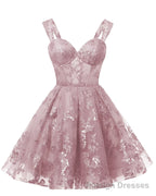 Teens Sparkly Tulle Mauve Homecoming Dresses Spaghetti Straps Short Cocktail Prom Prom Dress