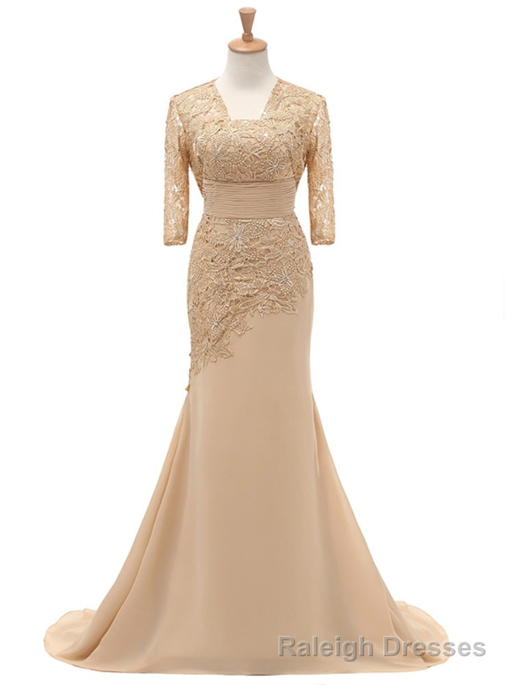 Three Quarters Half Sleeves Lace Mother Of the Bride Dress With Jacket Main image