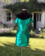 Tight Emerald Green Off-Shoulder Satin Dress
