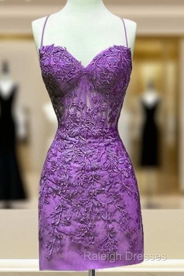 Tight Lace Corset Homecoming Dress Spaghetti Straps Main image