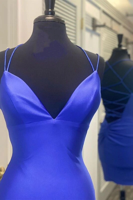 Tight Light Blue Mini Prom Dresses