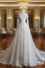 Timeless A-Line Off The Shoulder White Lace Long Sleeves Wedding Dress Bridal Dresses