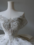 Timeless Ball Gowns Off The Shoulder Neckline Tulle Sequin Wedding Dress Bridal Dresses