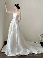 Timeless Ball Gown Off The Shoulder White Tulle Long Wedding Dresses Bridal Dress