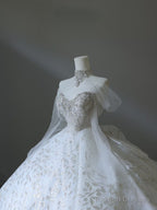 Timeless Ball Gowns Sweetheart Neckline Sequin Long Sleeves Wedding Dresses Bridal Dress