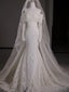 Timeless Mermaid Off The Shoulder Long Sleeves White Lace Wedding Dresses