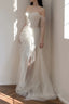 Timeless Mermaid Off The Shoulder White Tulle Long Wedding Dresses Bridal Dress