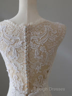Timeless Mermaid V Neckline White Lace Wedding Dress Bridal Dresses