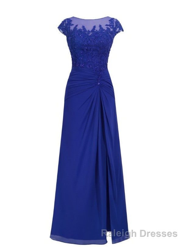 Trendy A-Line Cap Sleeve Appliques Beading Floor-Length Mother Dress Main image