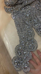 Trendy Prom Dresses Long Sequin,Royal Blue Designer Prom Gown with Crystals Diamond