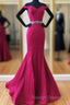 Trumpet/Mermaid Sweep Train Satin Prom Dress
