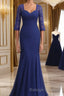 Trumpet/Mermaid Sweetheart Floor-Length Chiffon Mother of the Bride Dresses With Lace