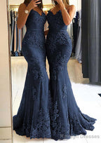Trumpet/Mermaid Sweetheart Sleeveless Long Dress Floor Length Tulle Prom Dress With Appliqued