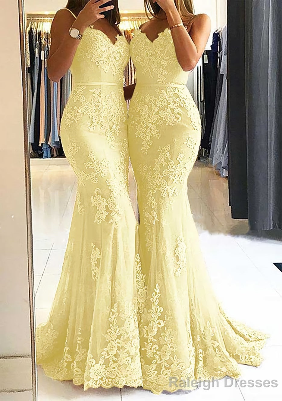 Trumpet/Mermaid Sweetheart Sleeveless Long Dress Floor Length Tulle Prom Dress With Appliqued