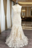 Trumpet/Mermaid Tulle Applique Scoop Sleeveless Sweep/Brush Train Wedding Dresses