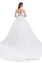 Tulle Backless Appliques beading Wedding Dresses