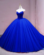 Tulle Corset Ball Gowns Quinceanera Dress Pleated V Neck