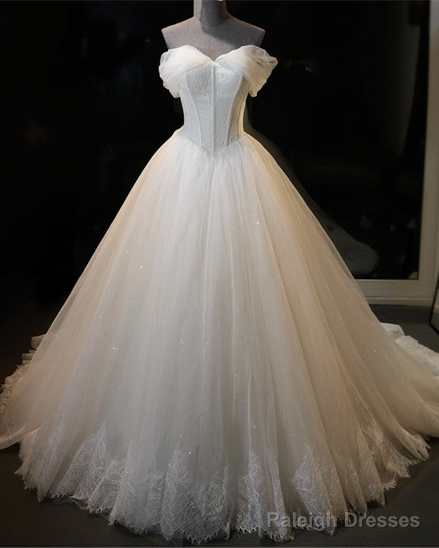 Tulle Corset Wedding Dresses Ball Gowns Lace Edge Secondary image