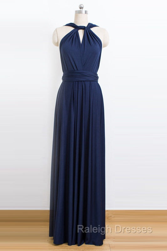Tulle Floor-Length Sleeveless Convertible Bridesmaids Dresses