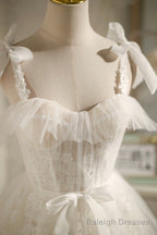 Tulle Lace Knee Length Prom Dress,Cute A Line Short Cocktail Dresses