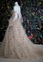 Light Color Exquisite Elegant Fashion Long Tulle Ball Gown Evening Dress