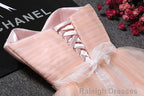Tulle Ruffles Pink Homecoming Dress Sweetheart Short Hoco Dress