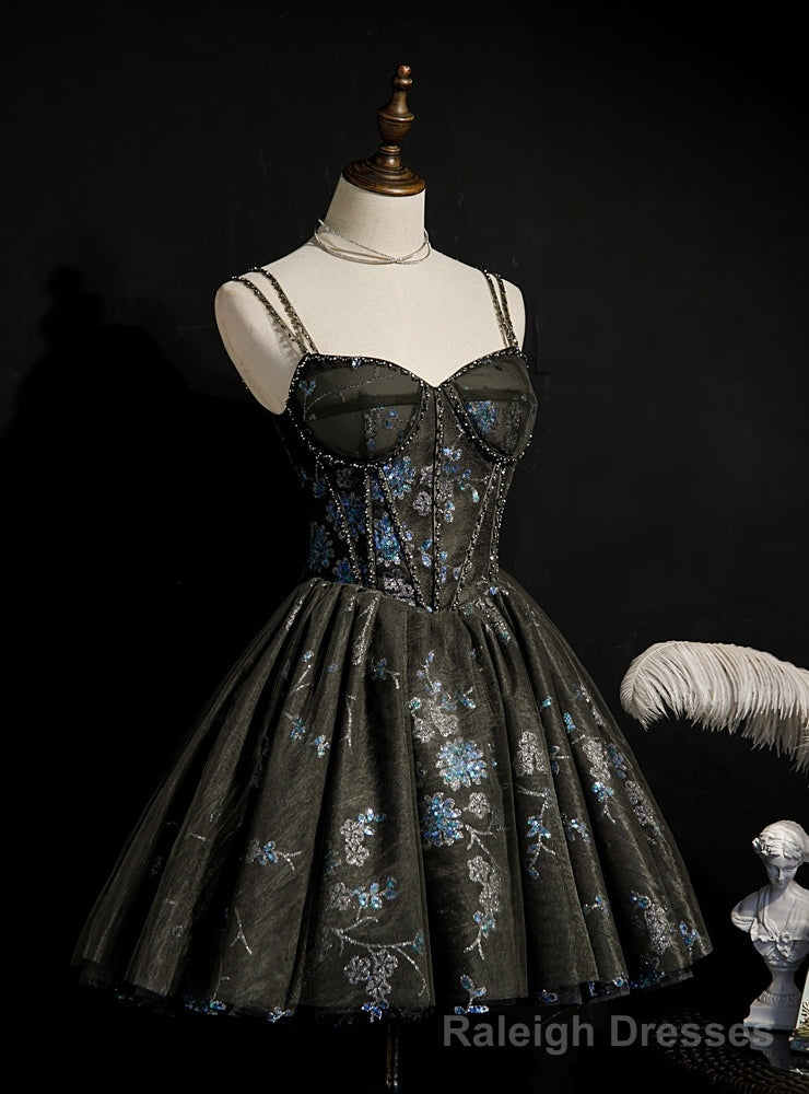 Tulle Sequins Beading Homecoming Dress