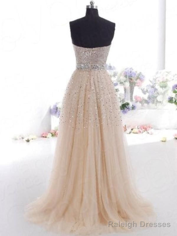 Tulle Sweetheart Sleeveless A-Line Floor-Length With Sequin Dresses Secondary image
