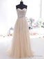 Tulle Sweetheart Sleeveless A-Line Floor-Length With Sequin Dresses