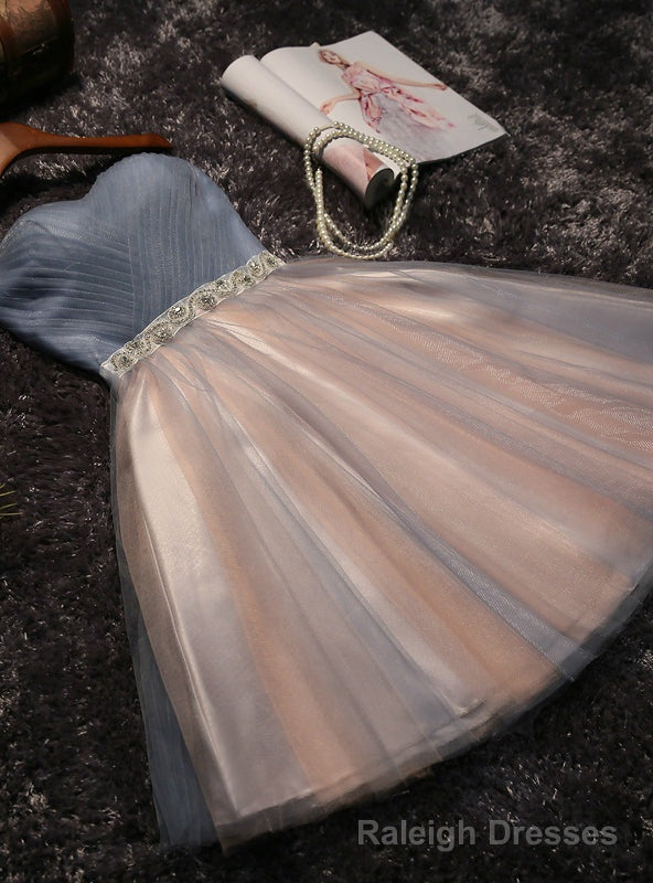 Tulle Sweetheart With Bow Homecoming Dress