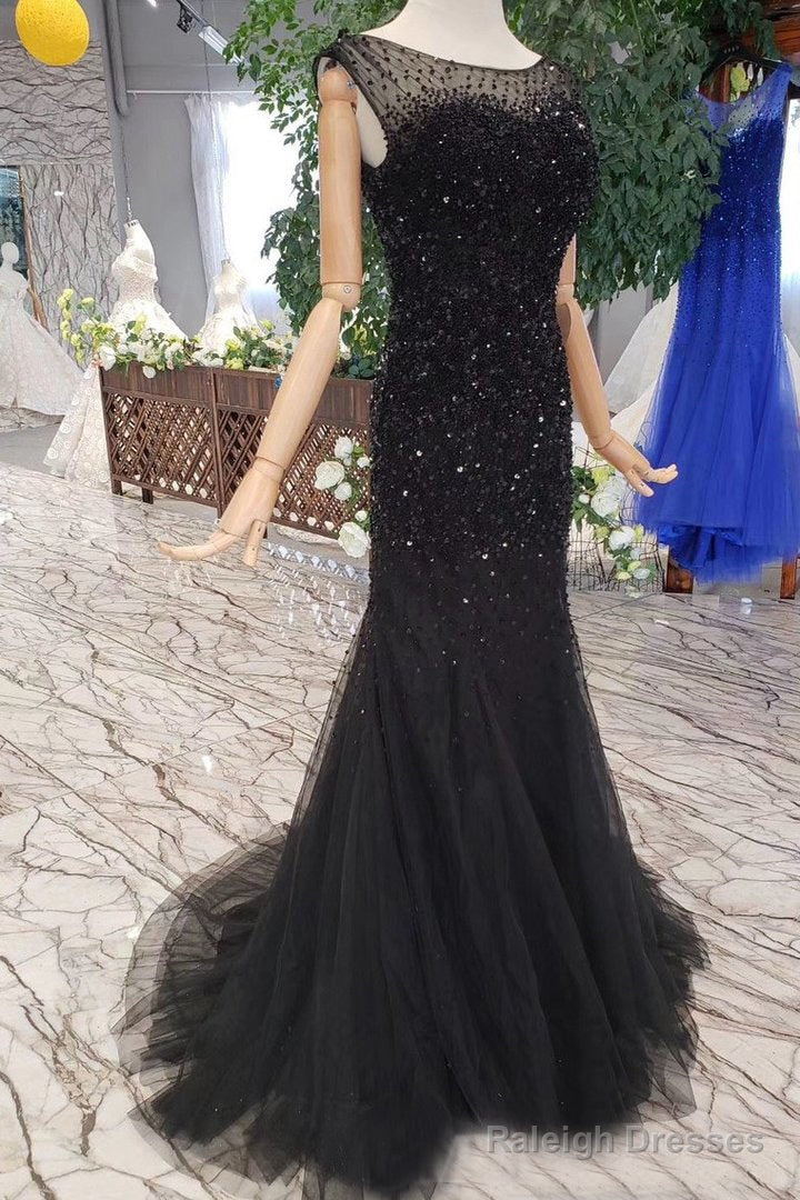 Tulle Trumpet/Mermaid Sweep Train Prom Dresses Secondary image