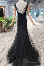 Tulle Trumpet/Mermaid Sweep Train Prom Dresses