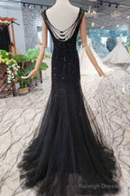 Tulle Trumpet/Mermaid Sweep Train Prom Dress
