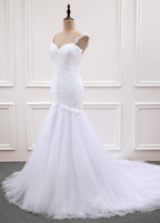 Tulle Trumpet/Mermaid Sweep Train Wedding Dress