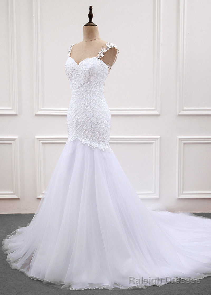 Tulle Trumpet/Mermaid Sweep Train Wedding Dress