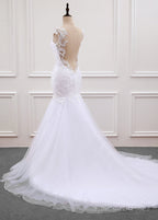 Tulle Trumpet/Mermaid Sweep Train Wedding Dress
