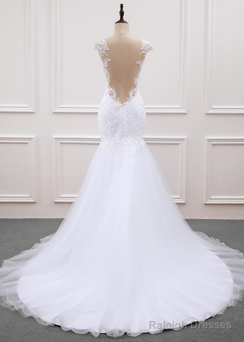 Tulle Trumpet/Mermaid Sweep Train Wedding Dress