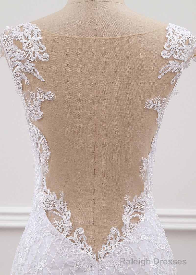 Tulle Trumpet/Mermaid Sweep Train Wedding Dress