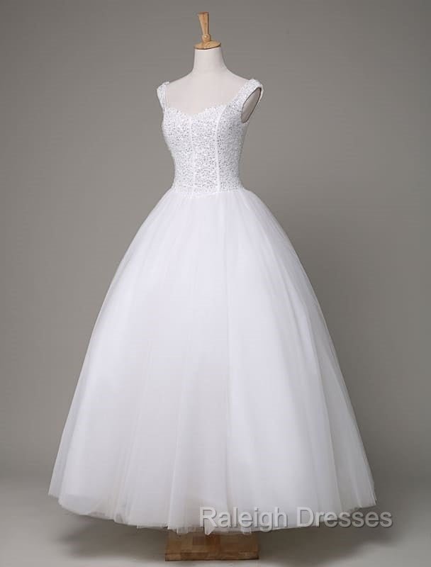 Tulle Wedding Dress Sweatheart Beading Ball Gown Floor Length Bridal Dress Secondary image