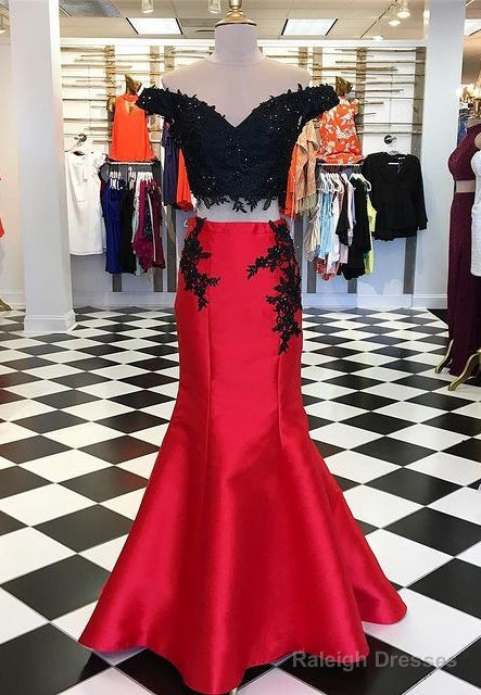 Two Pieces Long Prom Dress,Prom Dresses,Pageant Dress,Evening Dress,Ball Dance Dresses,Graduation School Party Gown