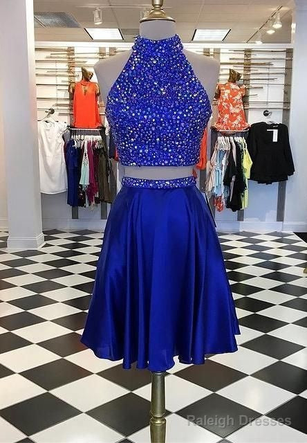 Two Pieces Short Homecoming Dress With Beading Main image