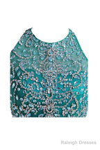 Two Pieces Tulle Short With Beaded Green Homecoming Dress